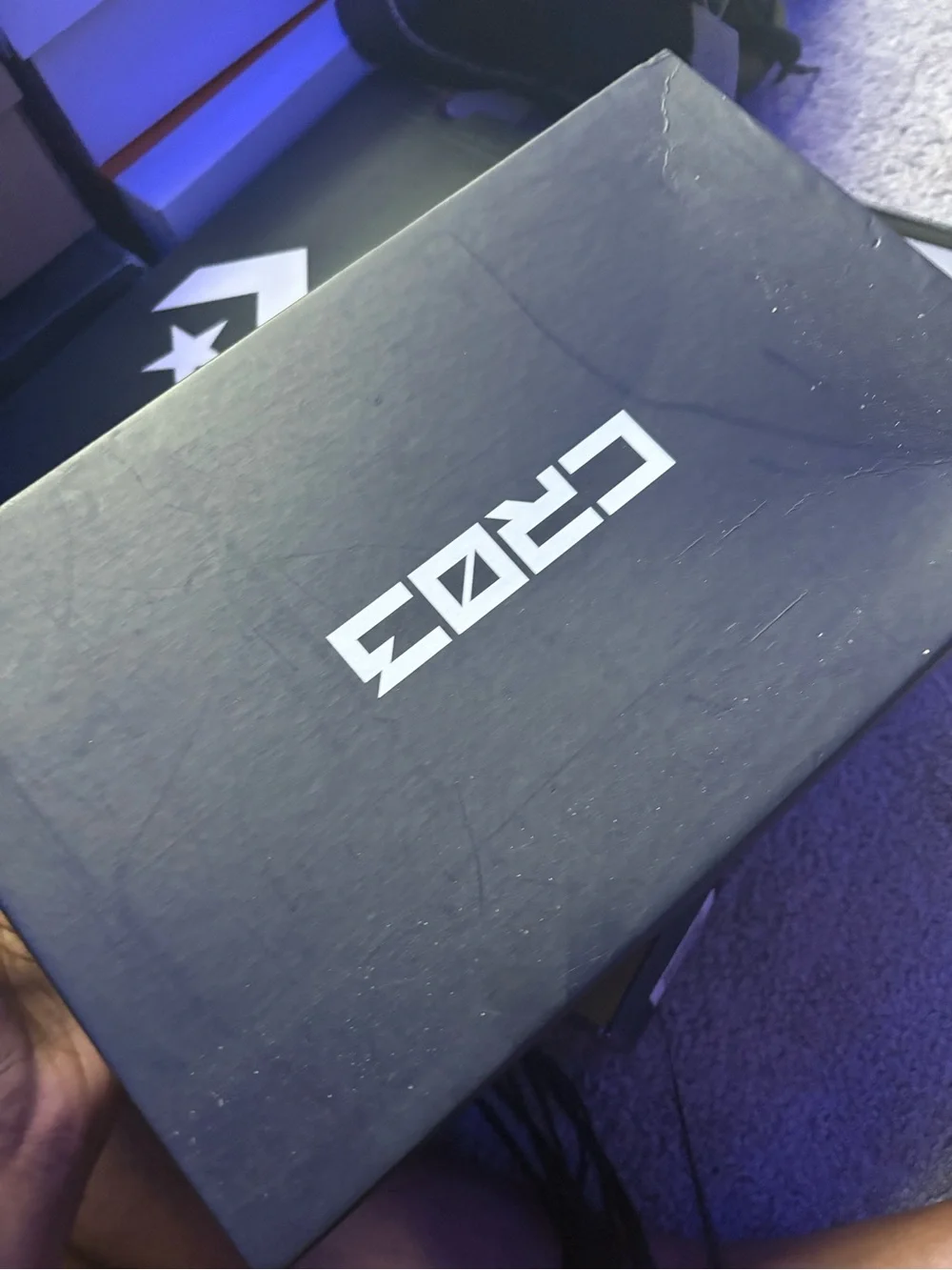 Cristian zeotros Brand Navy Shoe Box with White Logo
